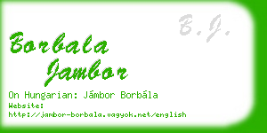borbala jambor business card