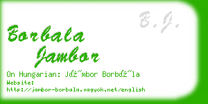 borbala jambor business card